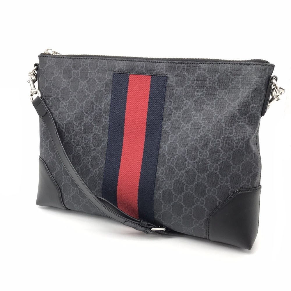 Gucci GG Supreme Shoulder Bag Black
